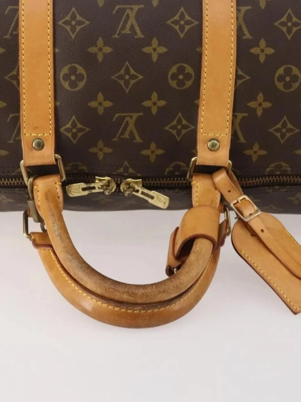 LOUIS VUITTON Monogram Keepall 55 Boston Bag M41424 LV Auth 186234A